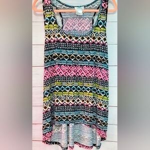 Nwot Guilty Colorful Geometric Patterned Women's Tank Top Size 2X